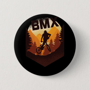 BMX in schöner Natur Button