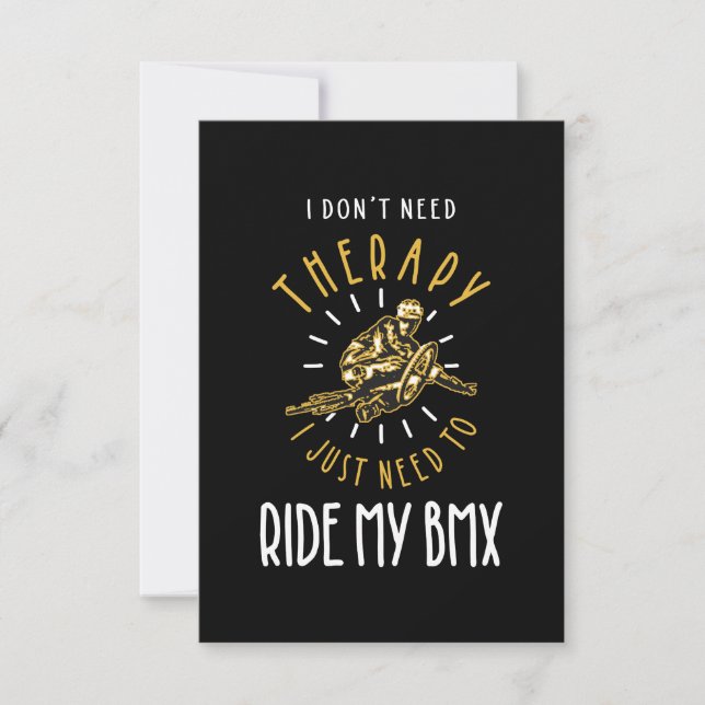 BMX ist meine Therapie RSVP Karte (Vorderseite)