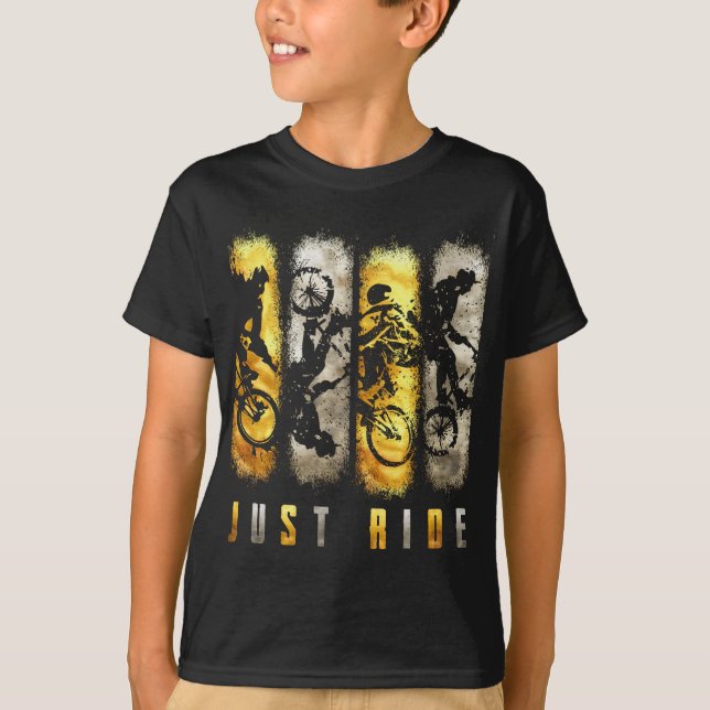 Bmx Just Ride Gold T-Shirt (Vorderseite)