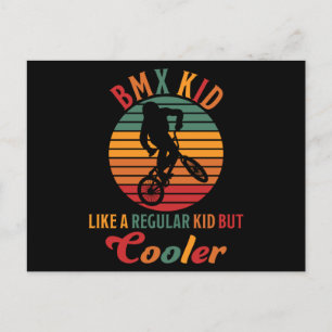 BMX-Kind Wie Ein Normales Kind Aber Cooler Fahrrad Postkarte