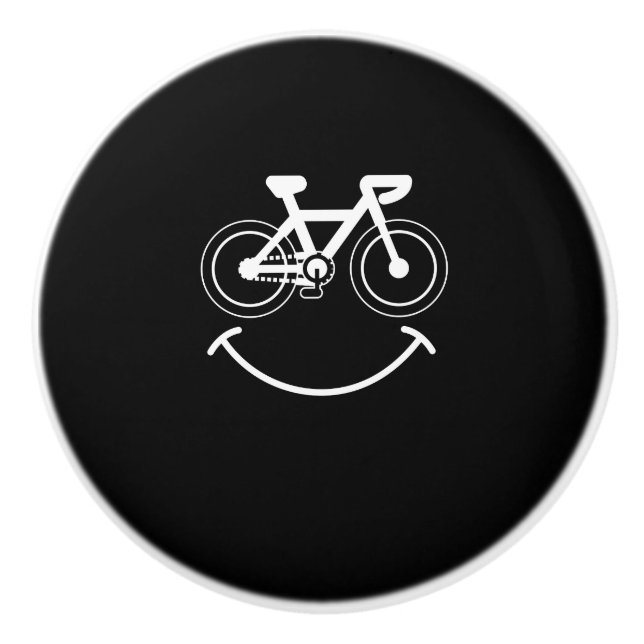 BMX lächelndes Gesichts-Geschenk - Keramikknauf (Vorderseite)