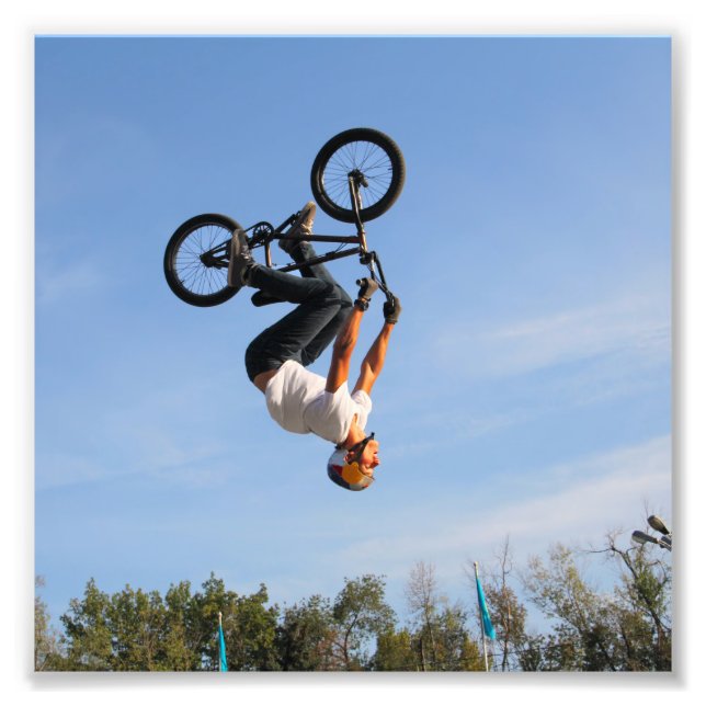 BMX nach unten Gedreht Fotodruck (Vorne)