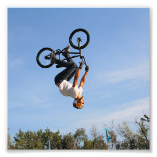BMX Oberseite - drehen Sie unten um Fotodruck