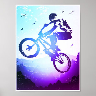 Bmx Poster - Bmx Bike - farbenfrohe Bmx Poster dru
