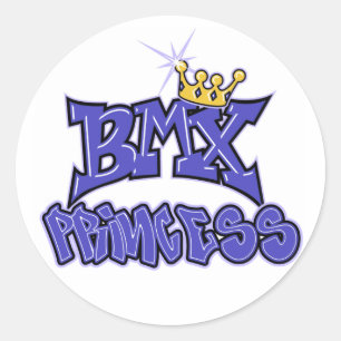 BMX Prinzessin Runder Aufkleber