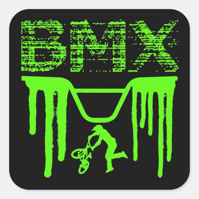 BMX QUADRATISCHER AUFKLEBER (Vorderseite)
