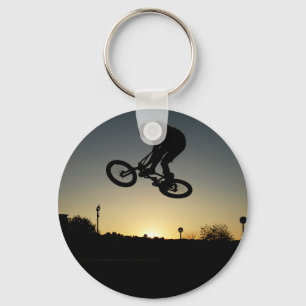 BMX Radfahren Freestyler Stuntsprung Schlüsselanhänger
