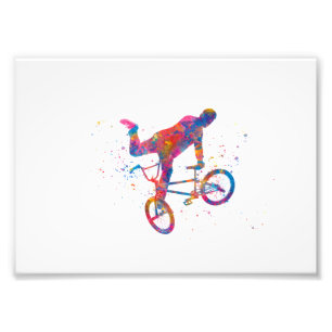 BMX-Rennen in Aquarell Fotodruck