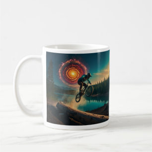 BMX Rider am Waldrand Kaffeetasse