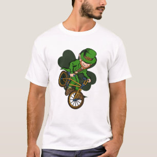 BMX Rider Leprechaun St. Patrick's Day BMX Bike T-Shirt