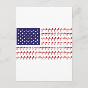 BMX Rider - Patriotische Amerikanische Flagge+ Postkarte