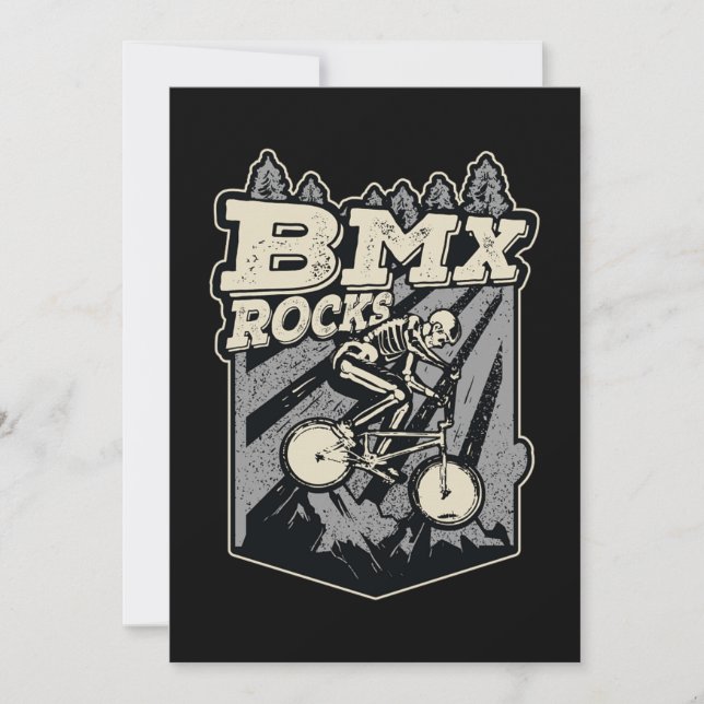 BMX Rocks BMX Bike Racing Halloween Kostüm Einladung (Vorderseite)