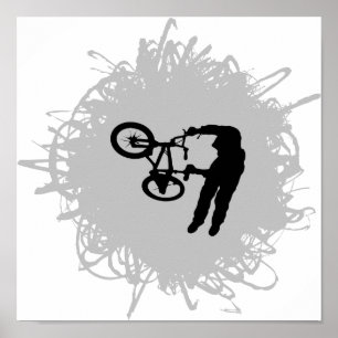 BMX Scribble Style Poster