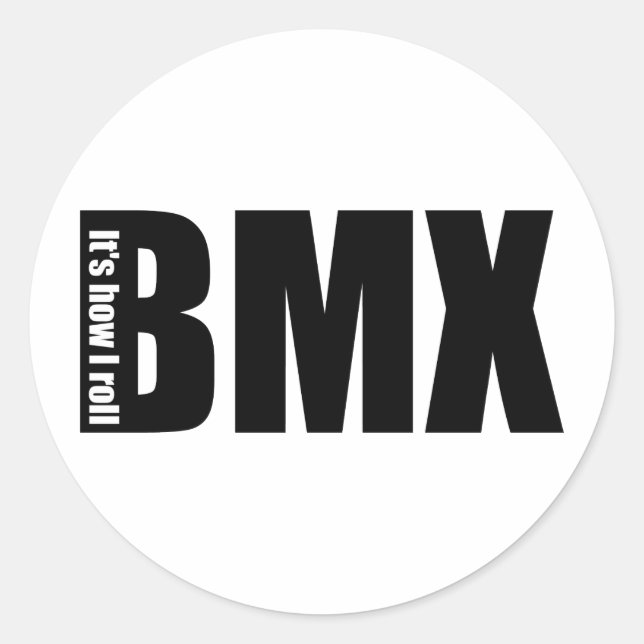 BMX - So kann ich mich bewegen Runder Aufkleber (Vorderseite)