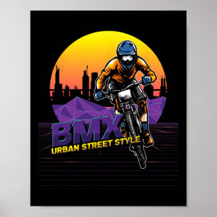 BMX-Straßenstil-Urne Radfahrer Biker Extremsport  Poster