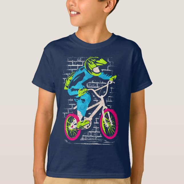Bmx T - Shirt - Bmx Bike - Bmx Shirt Graffiti (Vorderseite)