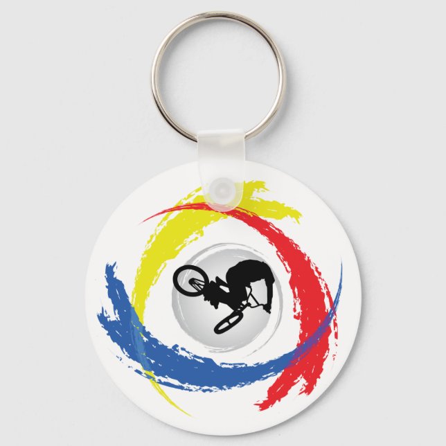 BMX Tricolor Emblem Schlüsselanhänger (Vorderseite)