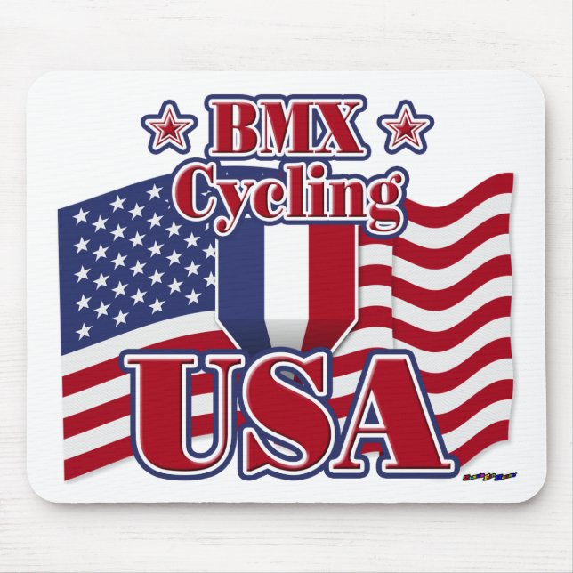 BMX USA Radfahren Mousepad (Vorne)
