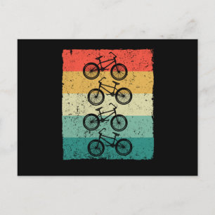 BMX Vintage Fahrradfahrer Postkarte