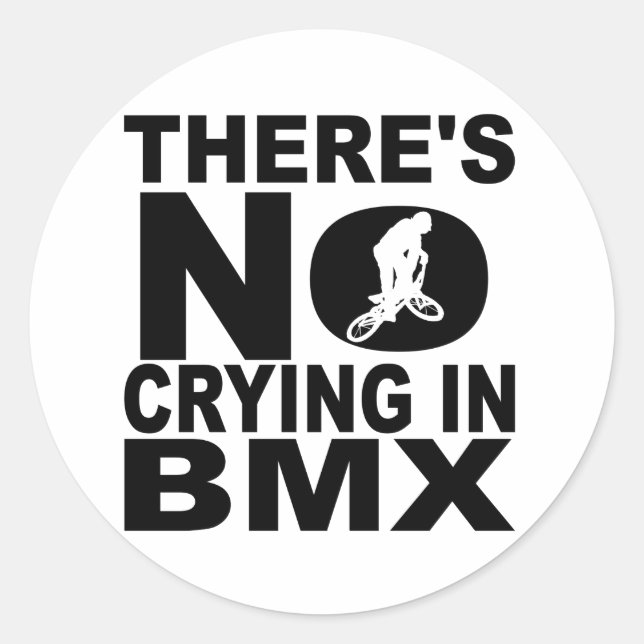 BMX weint nicht Runder Aufkleber (Vorderseite)