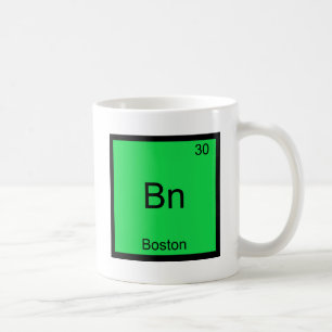 Bn - Boston City Chemie-Elementsymbol T-Shirt Kaffeetasse
