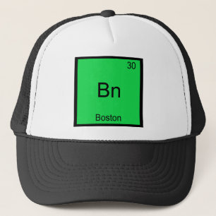 Bn - Boston City Chemie-Elementsymbol T-Shirt Truckerkappe