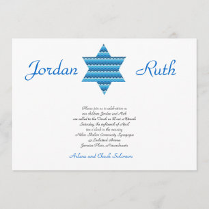 B'nai Mitzvah Einladung Twins Star von David