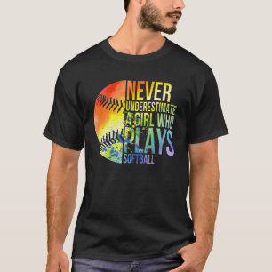 Bndb unterschätzt nie ein Mädchen, das Softball sp T-Shirt