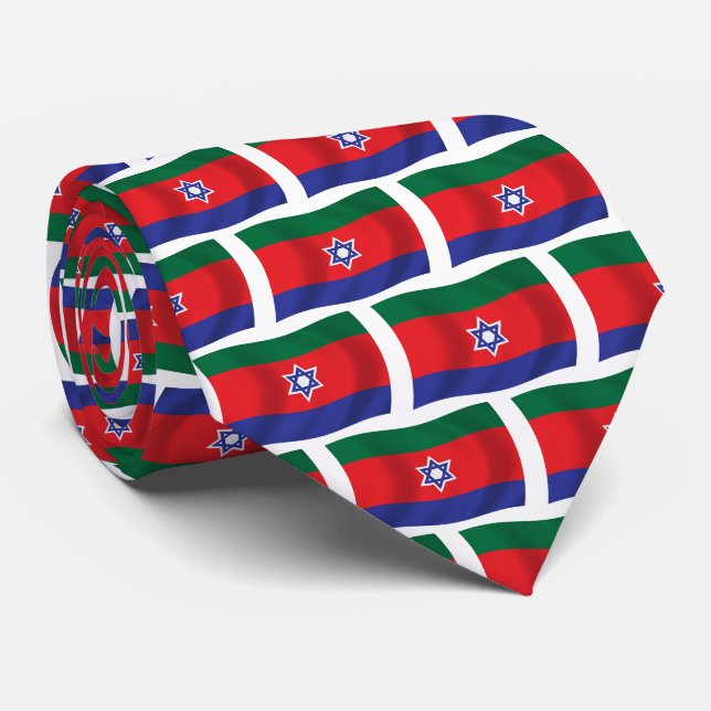 Bnei Menashe-Flagge Krawatte (Gerollt)