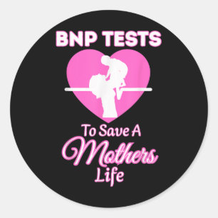 Bnp Testing Awareness Heart Health Mommy Cardiolog Runder Aufkleber