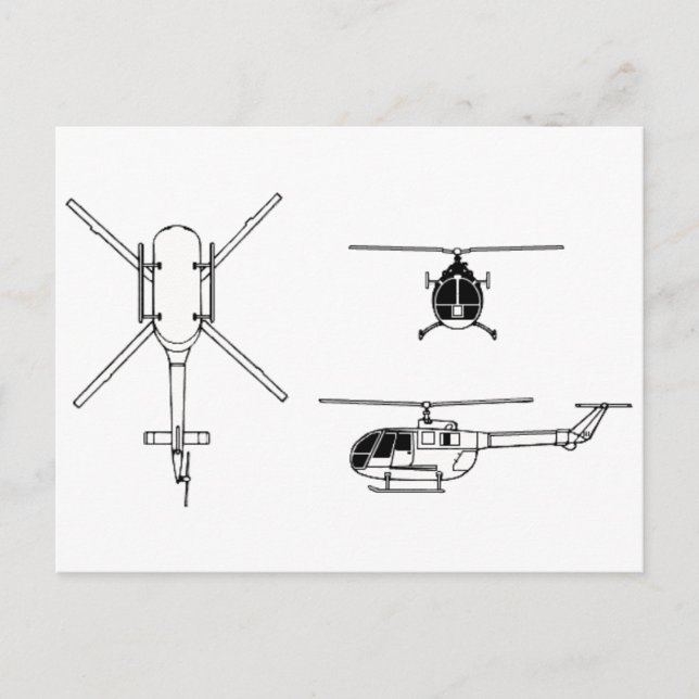BO-105 POSTKARTE (Vorderseite)