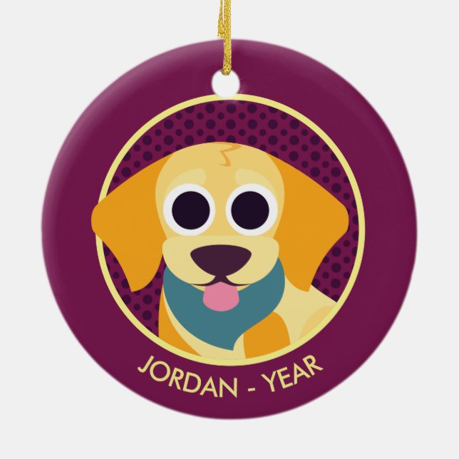 BO der Hund Keramik Ornament (Hinten)