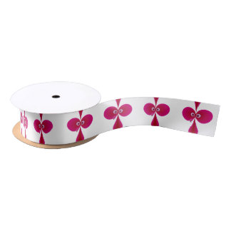 Bo oby Bird Pink Satinband