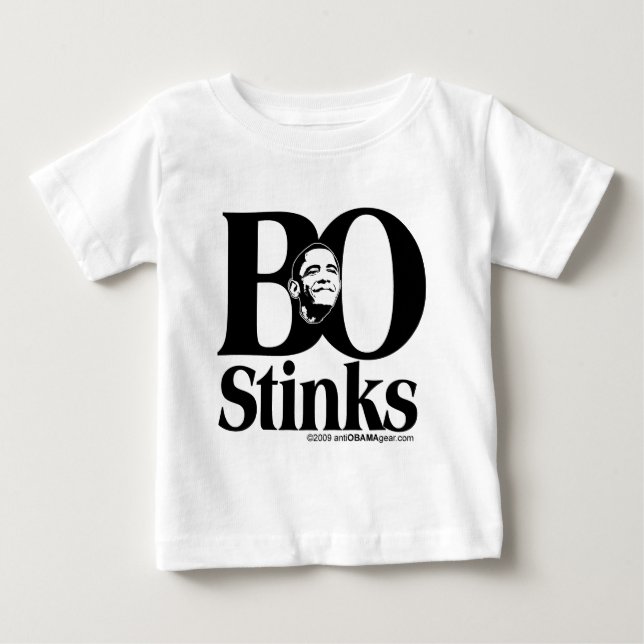 BO Stinks Baby T-shirt (Vorderseite)