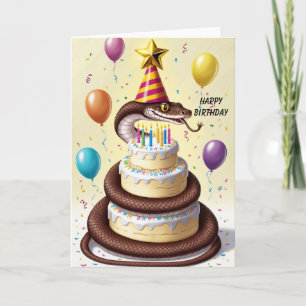 Boa Constrictor wrapierte um Kuchen Karte