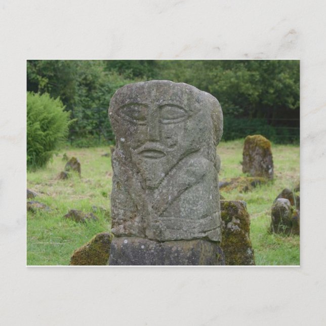 Boa Island Janus Figur Postkarte (Vorderseite)