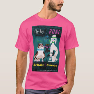 Boac Britain Europe Airline Poster 1955 T-Shirt