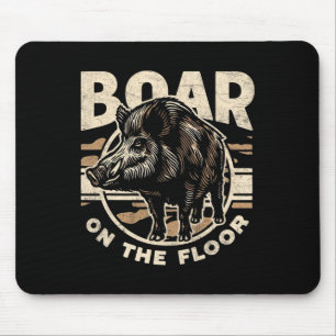 Boar auf dem Boden Männer Vintage Camouflage Wild Mousepad