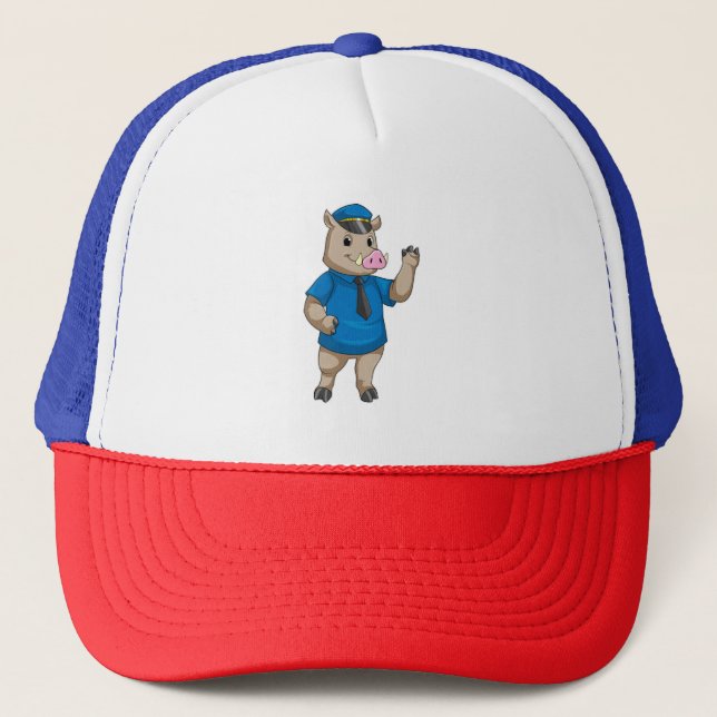 Boar en tant qu'officier de police avec casquette  (Devant)