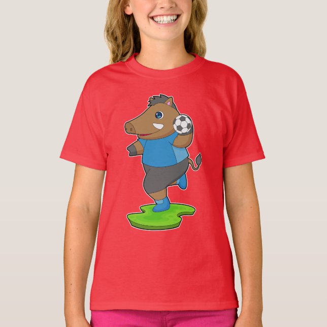 Boar Handball Spieler Handball T-Shirt (Vorderseite)