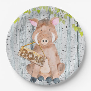 Boar- Holzfreunde - Aquarellbilder Pappteller