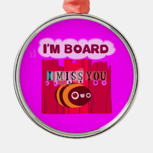 Board Bee Art Print Ornament Aus Metall