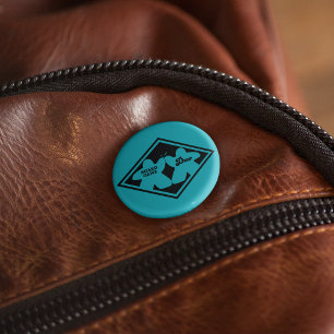 Board Game Duo Black Frame Pin Button