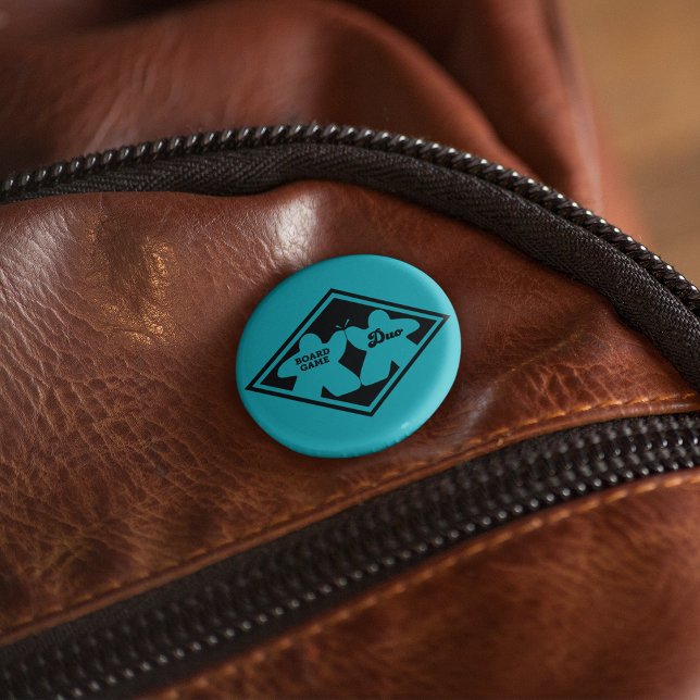 Board Game Duo Black Frame Pin Button (Von Creator hochgeladen)