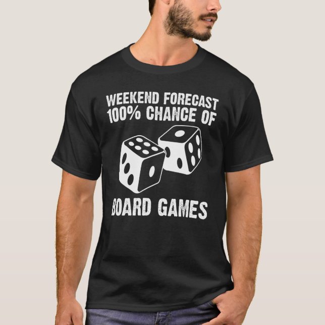 Board Game For Men Women Dice Checker Board Play T-Shirt (Vorderseite)
