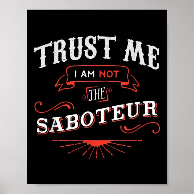 Board Game Funny T Shirt Trust Me I Am Not The Sab Poster (Vorne)