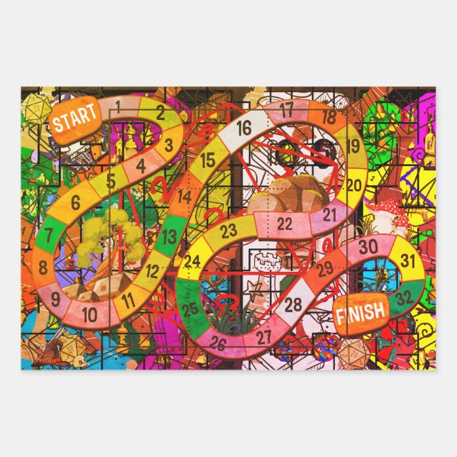 Board Game Geschenkpapier Set (Vorderseite)