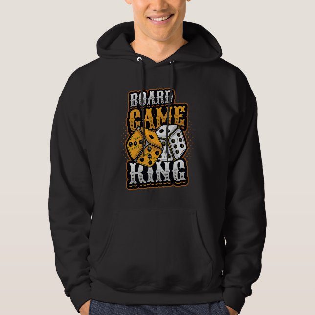 Board Game King Dice Tabletop Board Game Player Hoodie (Vorderseite)