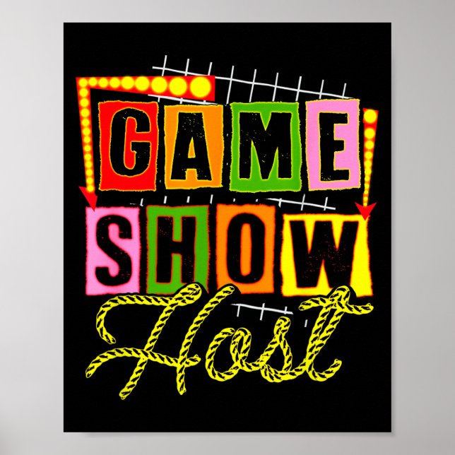 Board Game Lover Trivia Game Night Funny Game Show Poster (Vorne)