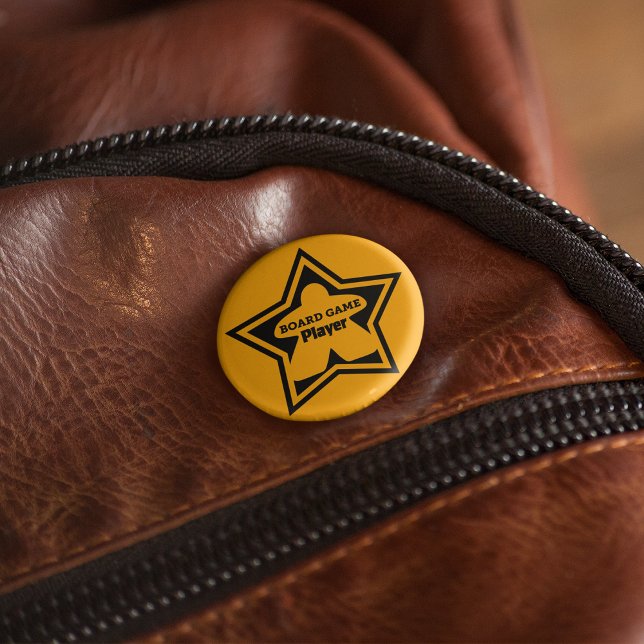 Board Game Player Black Frame Pin Button (Von Creator hochgeladen)
